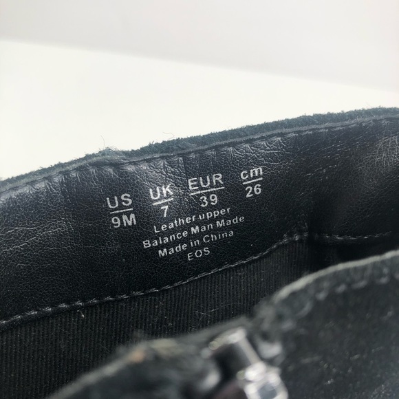 Franco Sarto Ankle Suede Black Block Boots #9 - Picture 3 of 9